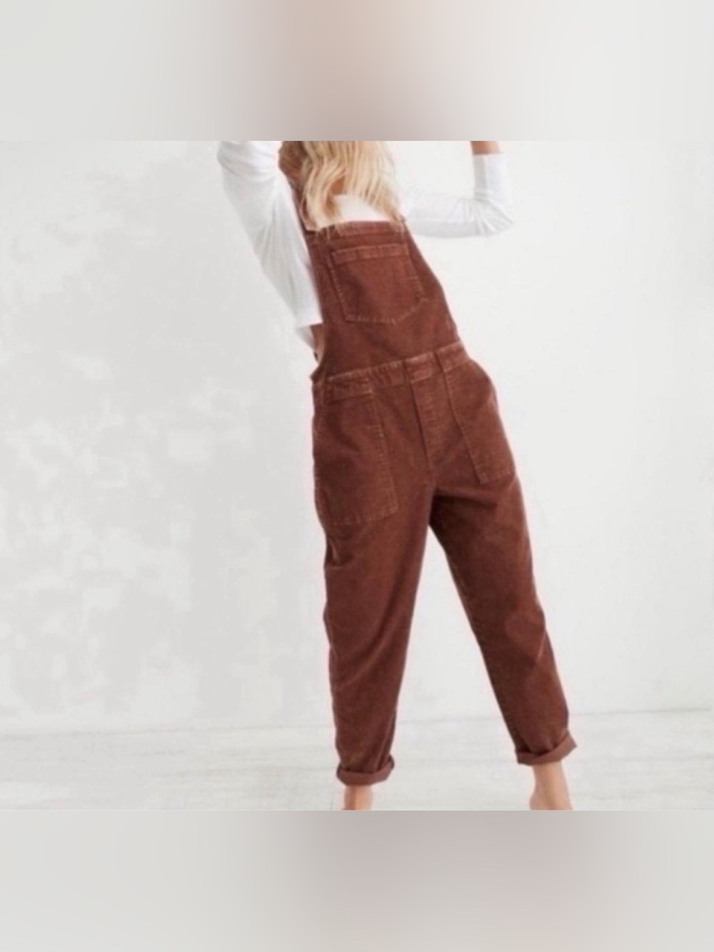 Aerie Brown/Copper corduroy overalls - Size Small